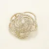 Hot Sale 2020 Women Brand Fashion Jewelry Vintage Camellia Flower Style Brosch Party Sweater Brooche Flower Pearl2260720