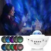 Fjärr Laser Night Light LED Musik Starry Sky Projector USB Player Voice Control Bluetooth Högtalare Färgglad för bil Galaxy Lamp Bi6295653