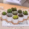 pots de bonsaï en céramique en gros mini fournisseurs de pots de fleurs en porcelaine blanche pour l'ensemencement de succulentes jardinières de pépinière d'intérieur HHB1706