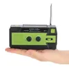 Freeshipping Weather Radio Emergency Solar Hand Crank Självdriven 3AAA Batterilampa IPX3 Vattentät 4000mAh Power Bank