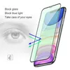 Neues grünes Augenschutz-Hartglas-Displayschutzglas für iPhone 14 Pro Max 13 12 11 XR XS 8 Plus Samsung A33 A53 A73 5G A20S A10 A21S A80 M30