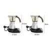 300ml Portable Electric Coffee Maker Stainless Steel Espresso Mocha Coffee Pot Percolator Tools Filter Italian Espresso Machine