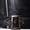 Mäns Jacka Faux Läder Mode Mäns Höst Vinter Casual Leather Zipper Långärmad Jacka Coat Toppar Många fickor