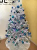 Популярные Рождественская елка юбка Pure White Длинные волосы Рождественский фестиваль Простые украшения оптом Европа и Америка 2021 Новый год