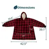 Flanel Hoodie Deken Warm Soft Robe Sweatshirt Pullover Fluwelen Dikke Deken One Size Fits All Men Dames Hoodies Jassen