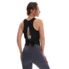 L21 Yoga Tank Tops Vest Gymkläder Kvinnor Kors BAIK UPP SPORT BLOUSE RUNNESS Fitness Leisure AllMatch Top Workout Shirt3730084