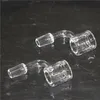 XXL Double Quartz Thermal P Banger con 10mm 14mm 18mm Maschio Femmina Clear Domeless Quartz Banger Carb Cap per bong in vetro