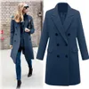 Kvinnor Vinter Lapel Ull Coat Trench Jacket Long Overcoat Outwear Höst Vinter Dropshipping Storlek Fritid Arbete Kläder Försäljning T200110