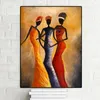 Style minimalisme moderne Vintage femme africaine Portrait peinture à l'huile mur Art photos peinture mur Art pour salon décor à la maison 4110346