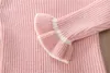 2020 autunno inverno ragazze pullover maglione bambini dolcevita lavorato a maglia bambino bambino bambini vestiti maglioni manica lunga svasata top2514434297
