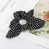 Boutique Bows Elastic Hair band for girl and woman hair Accessories Plaid Bunny Ear Pony Tail Hair Tie Rope