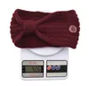 Ull pannband bowknot stickat kvinnor hårband knapp sport turbans öron skydd headwrap flickor öron varmare hår tillbehör 28 col5546476