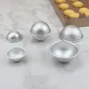 Moules ronds en alliage d'aluminium pour bombes de bain, bricolage, gâteau, tarte, pudding, bougie, boule de sel, artisanat fait maison, cadeaux, demi-cercle, moule LX3205