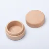 Beech Wood Jewelry Box Small Round Organizer Container Retro Vintage Ring Box For Wedding Natural Wooden Jewelry Storage Box