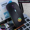 Trådlös laddning av Bluetooth -möss Silent and Mute Computer Networking Accessories Home Office Colorful Notebook Light Mouse262e