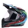 メイトブラックデュアルスポーツオフロードオートバイヘルメットダートバイクATV D O T CERTIFIED M BLUE FULL FACE CASCO MOTO SPORT1249W用