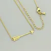 Minimalistische One Direction Arrow Hanger Ketting Vrouwen Mannen Sieraden Rvs Gouden Ketting Veer Collier Bijoux Femme9816939