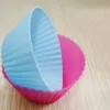 Silicone Gâteau Moules Rond En Forme De Muffin Cupcake Moules De Cuisson Cuisine Cuisson Ustensiles De Cuisson Coloré DIY Gâteau Décoration Outils VT1632