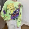 Femmes Hoodies Automne Drôle De Bande Dessinée De Voiture Chien Imprimer Sweat Surdimensionné Streetwear Sweats Hip Hop Cool Pull Tops 200922