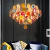 Nordic natural agate stone led chandelier living room creative modern restaurant pendant lights simple bedroom agate pendant lamps