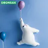 Balloon Polar Bear Wall Decoration Animal Sculpture Bear Statue Garden Flower Pot Decor Home Living Room Background Wall Hanging T5515591