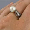 Heißer Verkaufs-Chenrui Schmuck eingelegte Perle Ring Vergolden und Versilbern