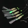 100bag Luminous Sabiki Fishing Lure Rigs Bait Jigs Lure with Bean Fishhook size 10 1 2 3 4 Fishing Tackle2167888