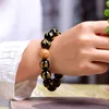 Beaded Strands Black Obsidian Armband 10-16mm Round Men 2022 Jewelry Charm1