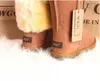 HOT Enfants Classique Australie Bottes De Neige Designer Filles Garçons Bottes À Fourrure D'hiver Unisexe Court Mi-mollet Botte Enfant Chaussures Chaudes Taille 22-34