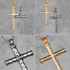 Dragon Scale Gold Cross Long Men Necklace Pendants Chain For Boyfriend Man Rostless Steel Jewelry Creativity Gift Whole1204C