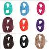 Sciarpa da donna Infinity Sciarpe con tasca con cerniera 22 colori Sciarpa leggera ad anello in puro colore Sciarpe Bavaglino Regalo di Natale C345