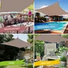 2020 Imperméable 300D KaKi Square Rectangle Shade Sail Garden Terrace Terrace Natation Soleil Camping Randonnée Cour de randonnée Sail Awnin1454706