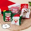 キッズクリスマスソックスサンタクローススノーフレークエルク漫画ストッキング冬の温かいタオルテリーミッドレベルソックス