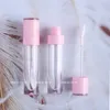 Wholesale Round Makeup Tool Cosmetic Package 6ML нефтяной контейнер розовый фиолетовый ясных пустых губ глянцевые пробирки бальзам для губ контейнеры