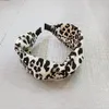 Diadema retro de ala ancha de nuevo estilo, horquilla de nudo cruzado con estampado de leopardo, exclusivamente para accesorios para el cabello para adultos LY074