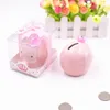 Ceramic Pink/ Blue Elephant Bank Coin box for Baptism Favors Baby Shower Christening gifts wholesale HHC1455