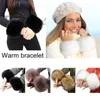 1 Pair Women039s Elegant Parkas Fur Wrist Gloves Sleeve Cuff Cover Faux Fur Oversleeve Cuff Winter Warm Wristbands7860905