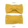 Wool Headband Bowknot Knitted Women Hairband Button Sport Turbans Ear Protection Headwrap Girls Ear Warmer Hair Accessories 28 Col5546476