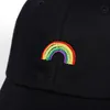 Alta qualidade boné de beisebol unisex homens mulheres marca de algodão arco-íris snapback caps hip hop chapéu dad chapéu osso garros1