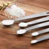 Stainless Steel Round Liquid Dry Ingredients Measure Measuring Spoons Useful Sugar Cake Baking Spoon 5pcs/set HHF919