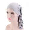 2022 Algodão Chemo Tampão para Mulheres Macio confortável Perda de cabelo Cancro Desgaste Headwrap Senhoras Perda de cabelo Respirável Hat Bandanas