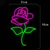 Rose signe romantique barre de nuit maison chambre éclairage décoration murale néon 12 V Super lumineux