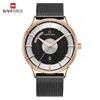 Naviforce New Watch Men Blue Stainless Steel Band Quartz Wristwatch Fashion Sport Mens Watch