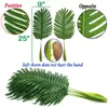 -6pcs palm artificiais plantas folhas faux grande imitação tropical samambaias para casa jardim festa flores arranjo casamento1