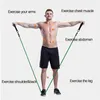 Resistance Bands 11pcs / Set Natural Rubber Latex Fitness Re Sistance Exercise Elastic Pull String #4M121