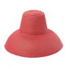 Nouveaux femmes chapeau de paille à grande bord de chapeau de mode Courtwalk Shape Concave Fedora Hats Summer Beach Lanyard Sun Protection Cap YL5