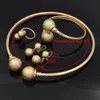 Earrings & Necklace Dubai Fashion Gold Color Jewelry Sets African Bridal Wedding Gifts Party For Women Bracelet Ring Set Jewellery