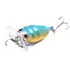 ePacket Ağustos böceği sert Balıkçılık cazibesine Böcek balıkçılık ile 100pcs crankbait Lure Bait 4CM 4.4g 8 # kanca ücretsiz nakliye mücadele