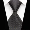 Man Formal Business Silk Necktie Jacquard Woven Men Suit Ties Geometric Dots Pattern 3" Skinny Slim Narrow Wedding Tie for1