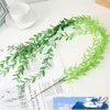 10pcs Planta Artificial Plants Tropical Willow Leaf Leaves Hangging Vine For Diy Weding Decoration Garden Home Decor Accessories Plastic